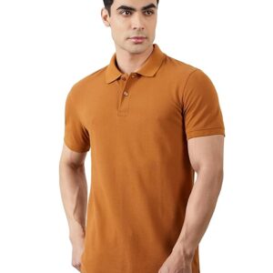 Symbol Men's Cotton Rich Solid Polo Tshirt | Collar Tshirts | Half Sleeves | Plain-Regular Fit