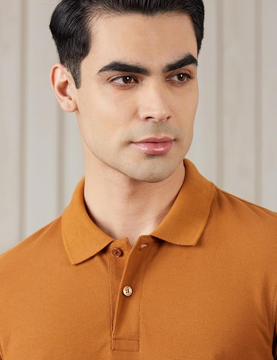 Symbol Men's Cotton Rich Solid Polo Tshirt | Collar Tshirts | Half Sleeves | Plain-Regular Fit - Image 6