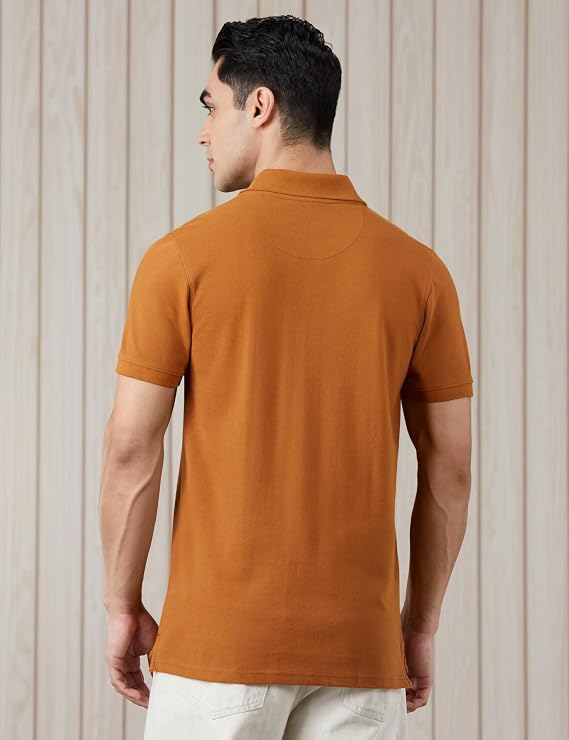 Symbol Men's Cotton Rich Solid Polo Tshirt | Collar Tshirts | Half Sleeves | Plain-Regular Fit - Image 4